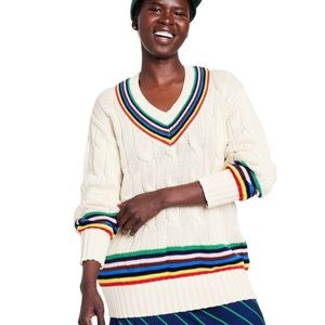 Rowing Blazers x Target XS Adult Croquet Stripe Cable Knit Sweater